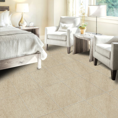 Storm 12'' W x 24'' L Porcelain Stone Look Singular Tile