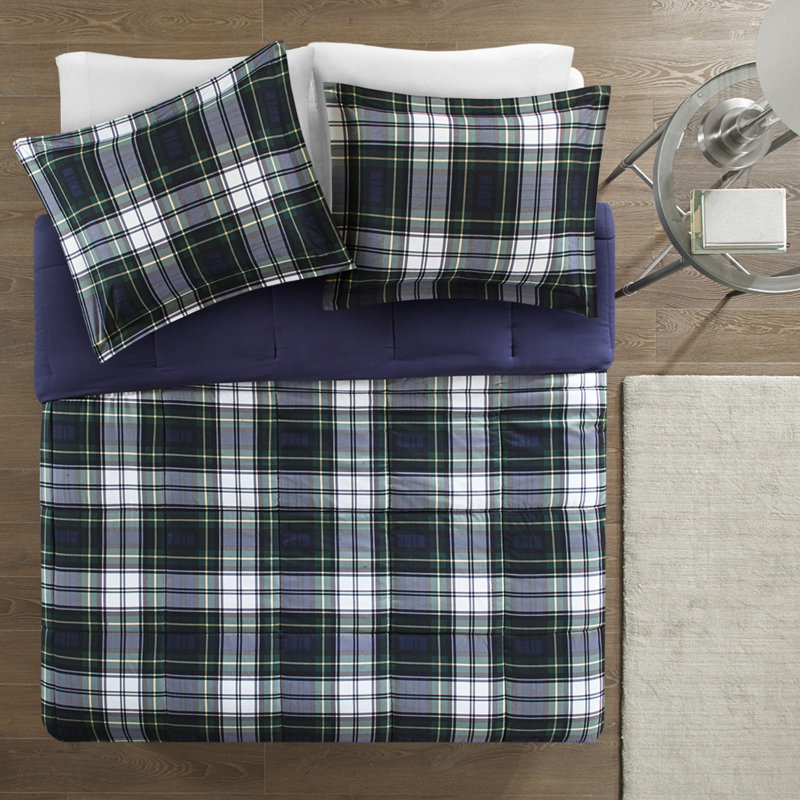 Ensemble de literie confortable en microfibre de style bleu marine pour toutes les saisons