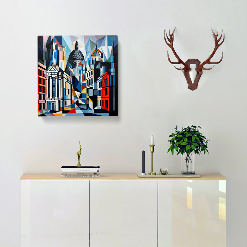Modern Wall Art - Wrapped Canvas - Framed Print, 35cm H x 35cm W