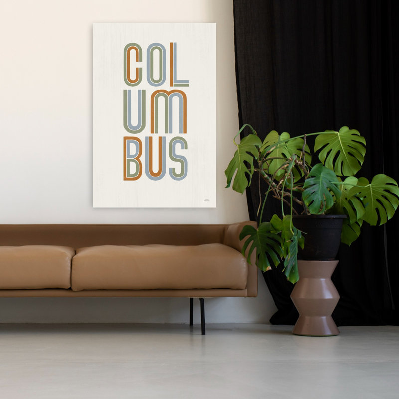 Columbus V2, art mural abstrait contemporain, H 48 po x l 32 po