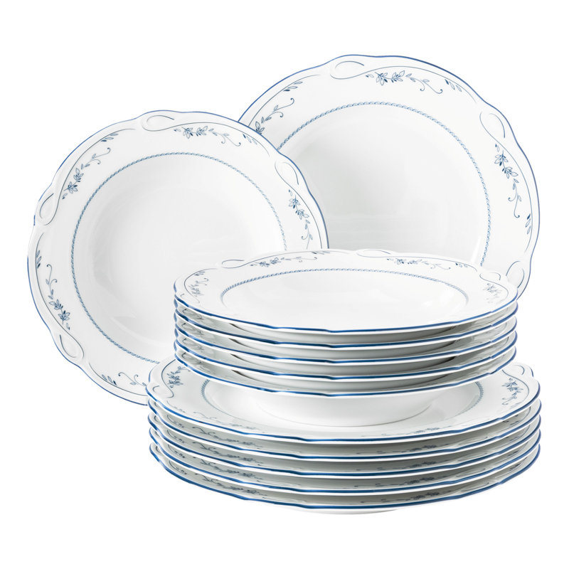 Piece Porcelain Dinnerware Set - Service for 6