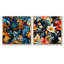 Minehead - Ensemble de 2 collages floraux et botaniques carrés-101860680-101860681