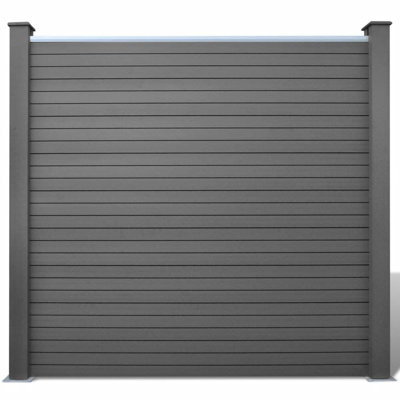 Ozuna 738.6cm H x 181.1cm W Grey Composite Fence Panels