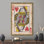 «Queen of Hearts», art abstrait moderne sur toile pour une décoration murale dans une salle de jeux