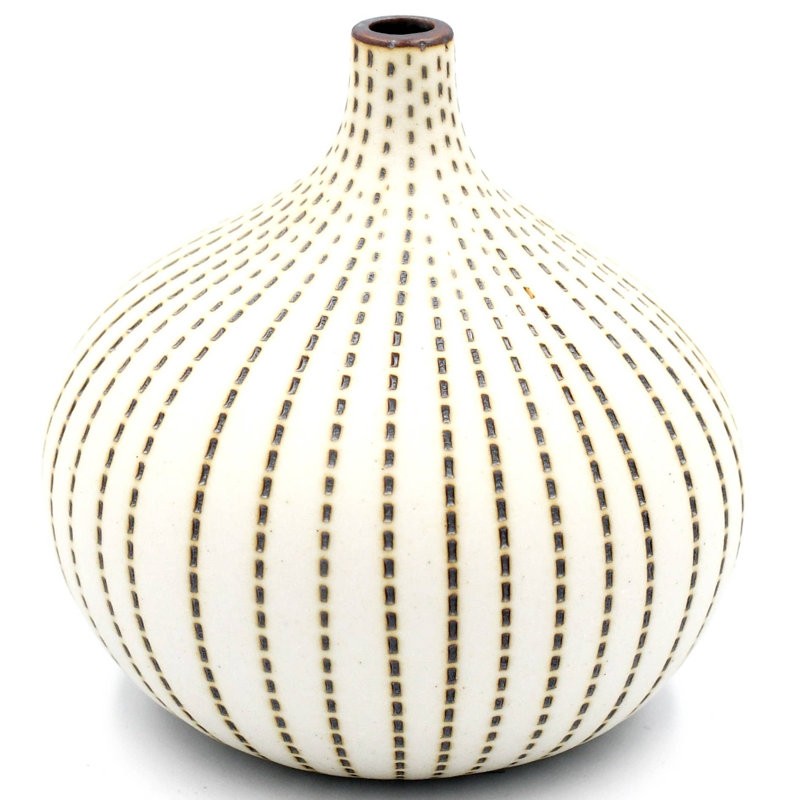 Bargnare Handmade Table Vase, Blue, 3.4" H x 3.2" W x 3.2" D