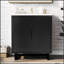 Ensemble de meuble-lavabo 30 po avec lavabo et armoire combinée, fabrication en bois massif durable pour un rangement élégant-1163712455