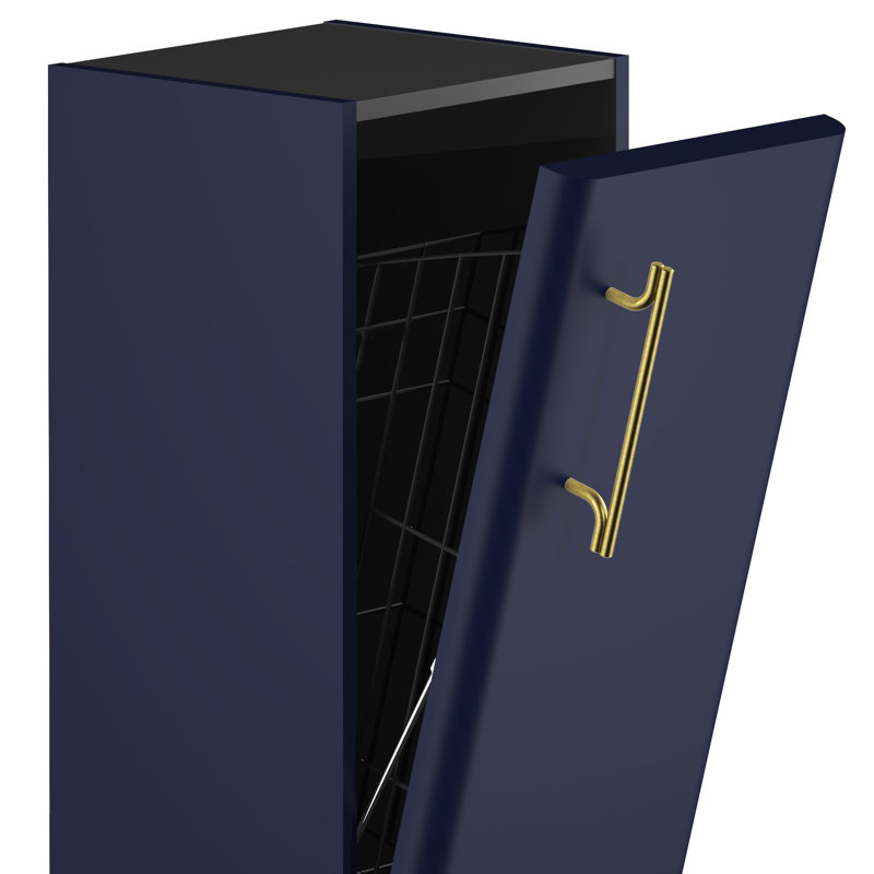 Ashat Bathroom Cabinet, Right, Wave Blue/Gold