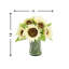 Sunflowers In Glass Vase With Grass-1993210395