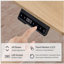 Bureau électrique debout, bureau à hauteur ajustable, bureau assis-debout 24 po x 48 po, plateau en acajou / bois naturel-1145626407