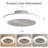 18 Inch Enclosed Ceiling Fan With Light And Remote, Flush Mount Bladeless Modern Low Profile Ceiling Fan For Bedroom Kitchen Dining Room