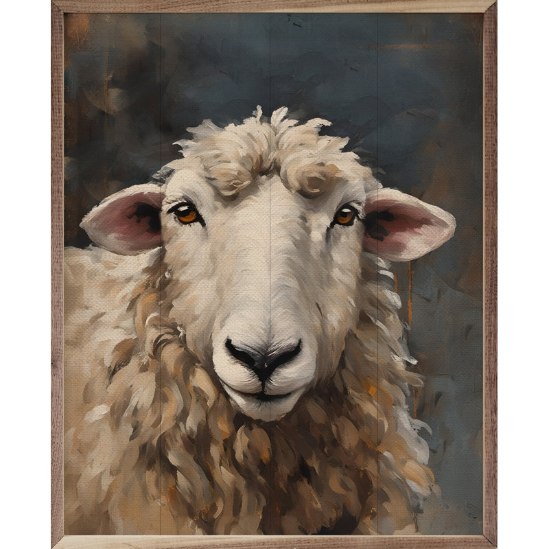 Blue Rust Sheep, 10" H x 8" W