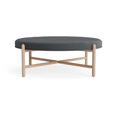 Vane 48" Linen Upholstered Ottoman