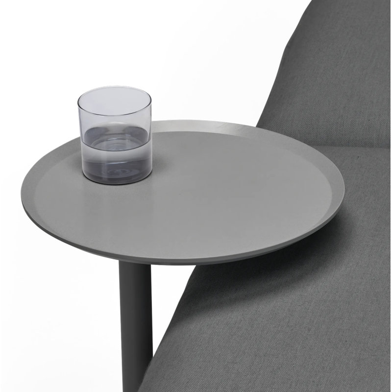 Terra Outdoor Side Table , 14'' in. W 14'' in. D, Charcoal