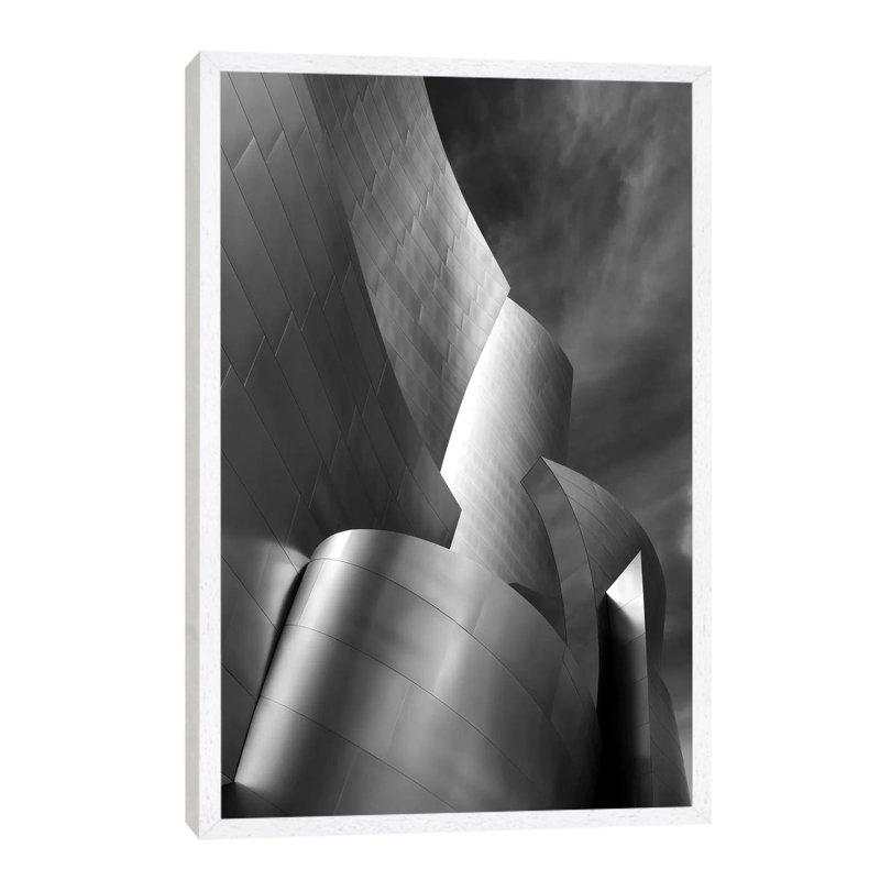 Architectural Art - Print on Canvas, 152.5 cm H x 101.5 cm W, White Framed