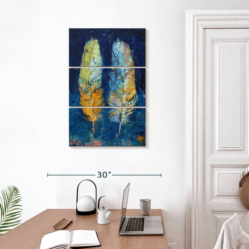 Duo de plumes Kerner, H 32 po x l 20 po