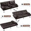Canapé convertible en similicuir de 66 po avec porte-gobelet Janni-437376643-462683319