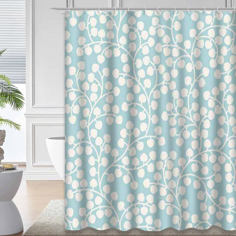 Rideau de douche sans couture à 12 crochets, L 72 po x l 84 po