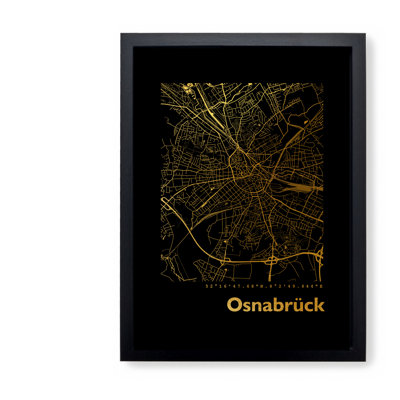 Osnabrück Map - Single Picture Frame Print