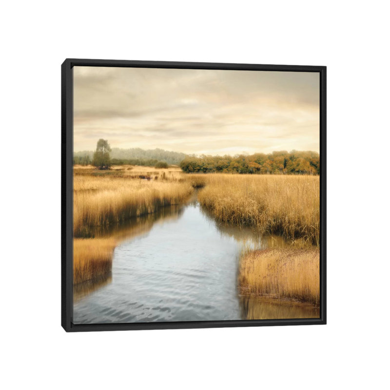 «Morning Calm I», reproduction de photo sur toile, H 18 po x l 18 po x P 1,5 po, Toile avec cadre noir, Pas de tapis