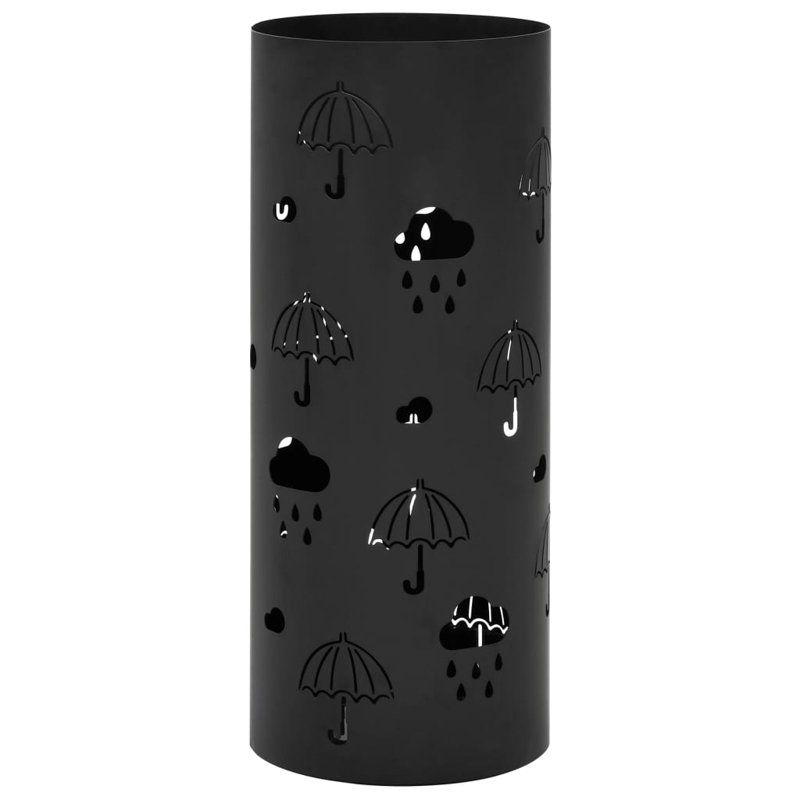 Damian Metal Freestanding Umbrella Stand, Black