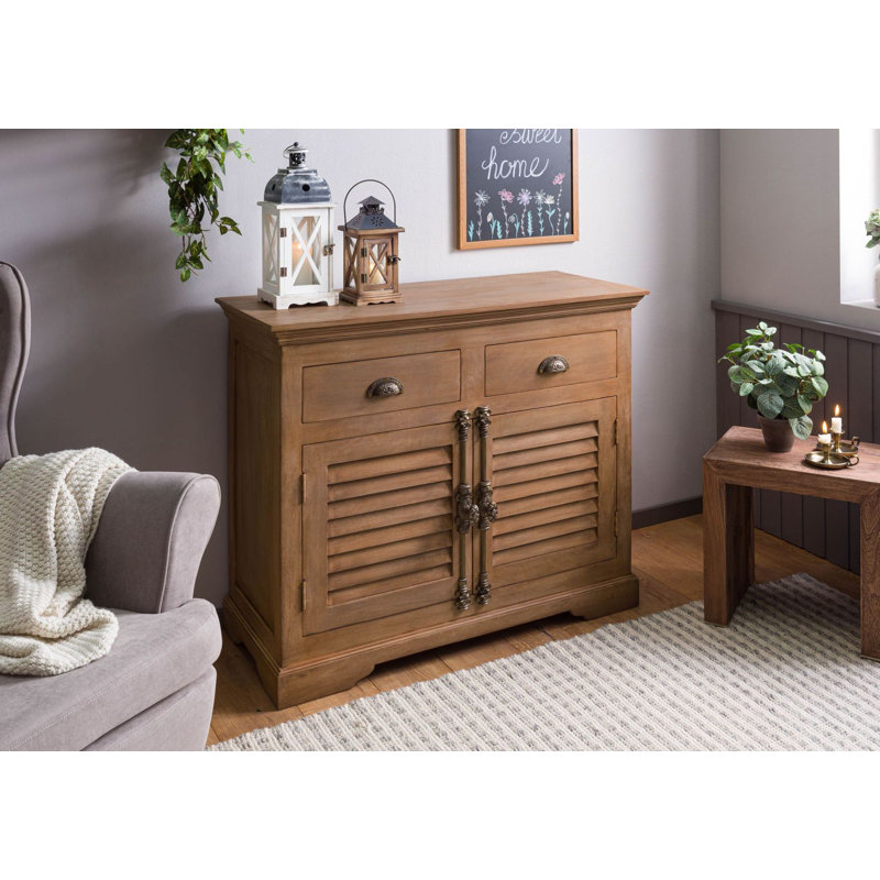Toulouse 107cm Solid Wood Sideboard, Beige Oiled