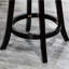 Chaise pivotante à hauteur de comptoir 24 po Finish. Siège en tissu gris anthracite. Structure en bois franc stable. Conception à pieds évasés. Tabouret rembourré confortable avec tissu, sièges modernes