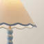 Nephi Bobbins Painted Table Lamp with Tapered Natural Linen Trim Scallop Shade-467287752-463383327-463383298