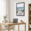 Art mural en bois, promenade en bois vers l'océan turquoise et sable blanc-439723086