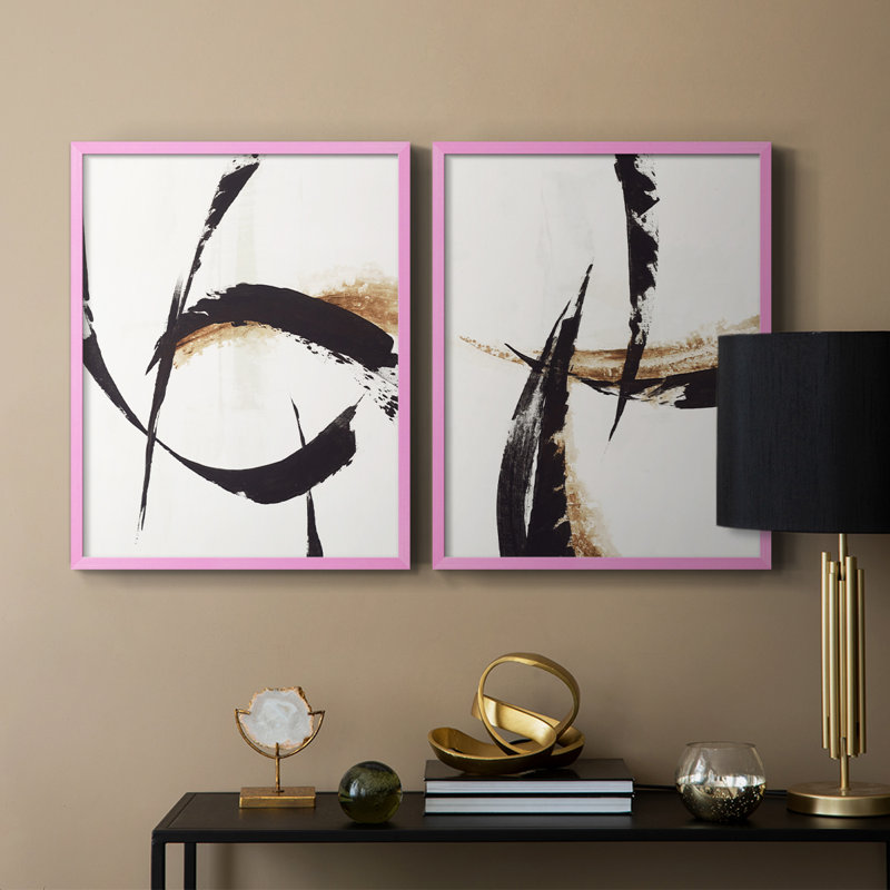 Impression encadrée High Style I-Premium - prête à être accrochée - aucun clou requis - aucun clou requis, Rose