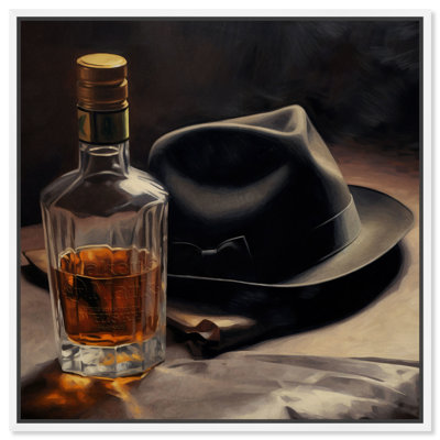 «Notoriart» Whisky and Vintage Hat Ii Gallery Bar Art