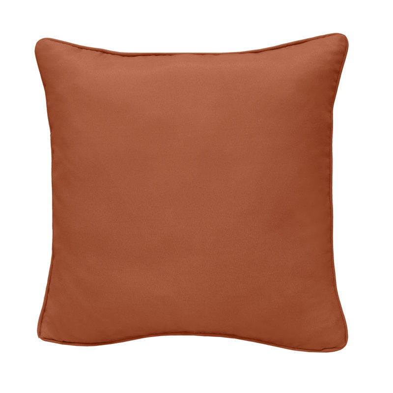Outdoor Solid Pillow, 18"H x 18"W, Orange