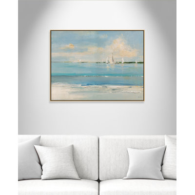 Windy Regatta - Landscape Version Print by Sally Swatland