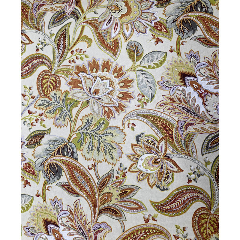 Cotton Paisley Pointed Window Valance, Vintage