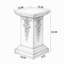 Support à plantes sur piédestal à motif floral orné de 57 cm (22,44 po), table d'appoint décorative MGO-2141655644