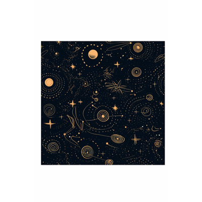 Astronomie et espace avec motif d'étoiles II, reproduction d'art moderne sans cadre