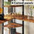 68.7"H x 42.7"D x 42.7"W Corner Bookcase with 5-Tier Open Storage