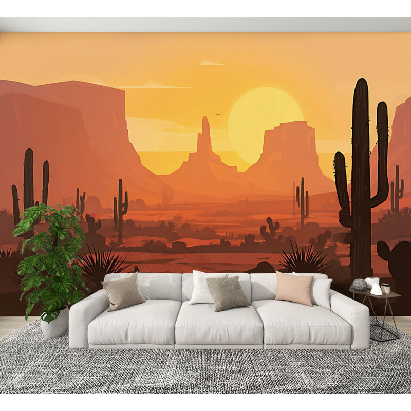 Papier peint auto-adhésif Western Texas, 144" L x 100" W