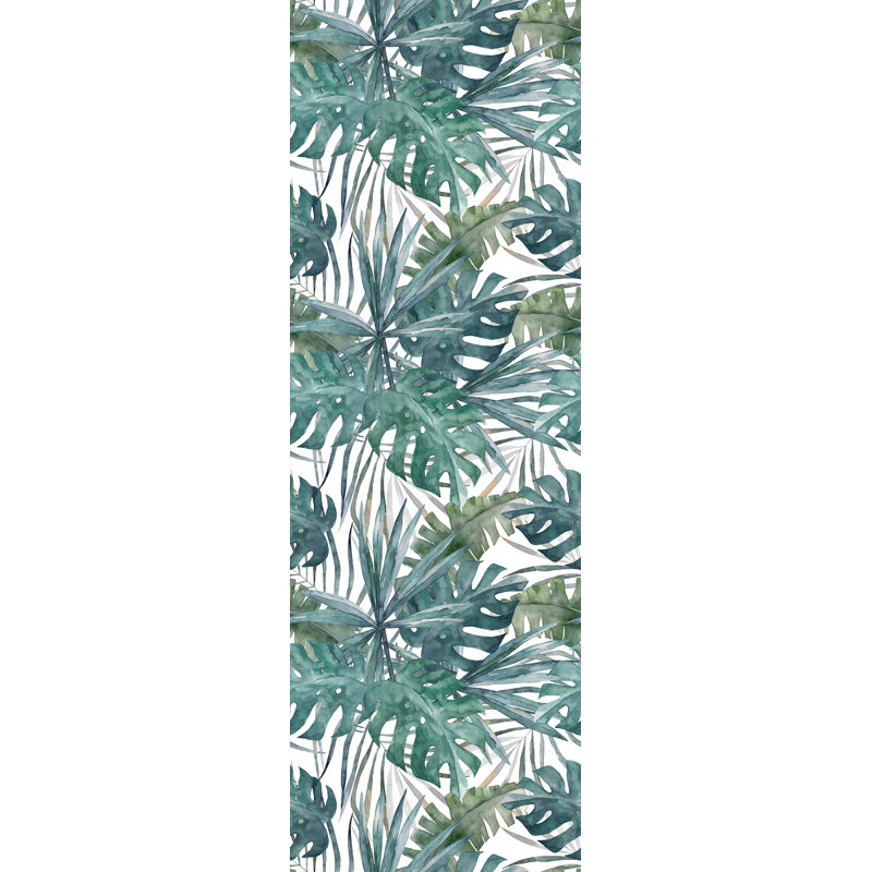 Rouleau de papier peint adhésif à motif de feuilles de palmier vert rétro L 8,33 pi x l 25 po Zeigler, 8.33' L x 25" W