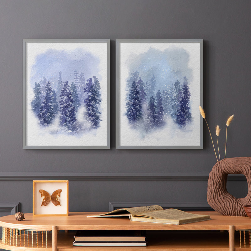 «Driven Snow I», reproduction encadrée de qualité supérieure - prête à être accrochée - aucun clou requis - aucun clou requis