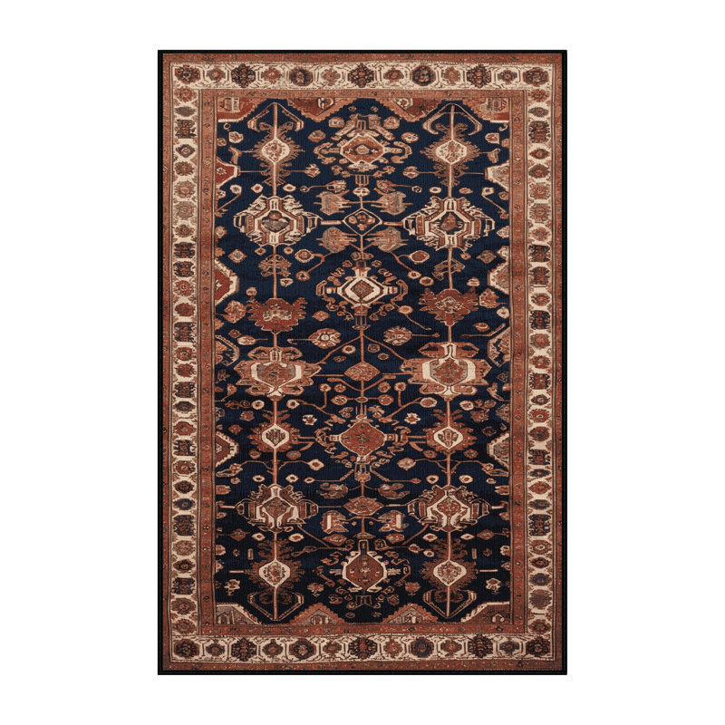 Tapis brun turc lavable à la machine, Rectangulaire 2 pi x 3 pi