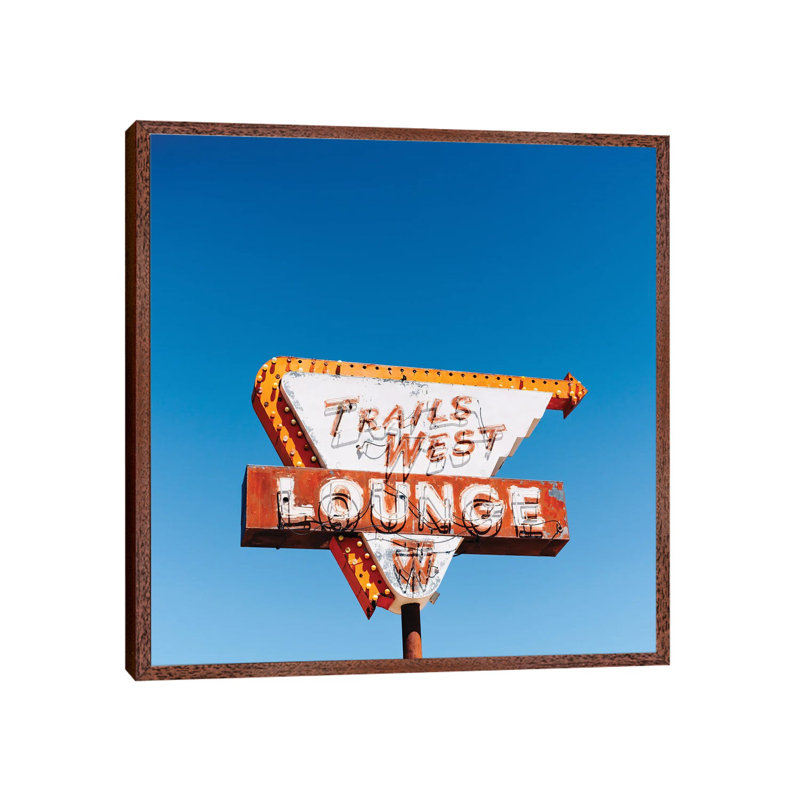 Trails West Lounge 1 Piece Wall Art on Canvas, 93.98cm H x 93.98cm W x 3.81cm D, Classic Brown Wood Framed