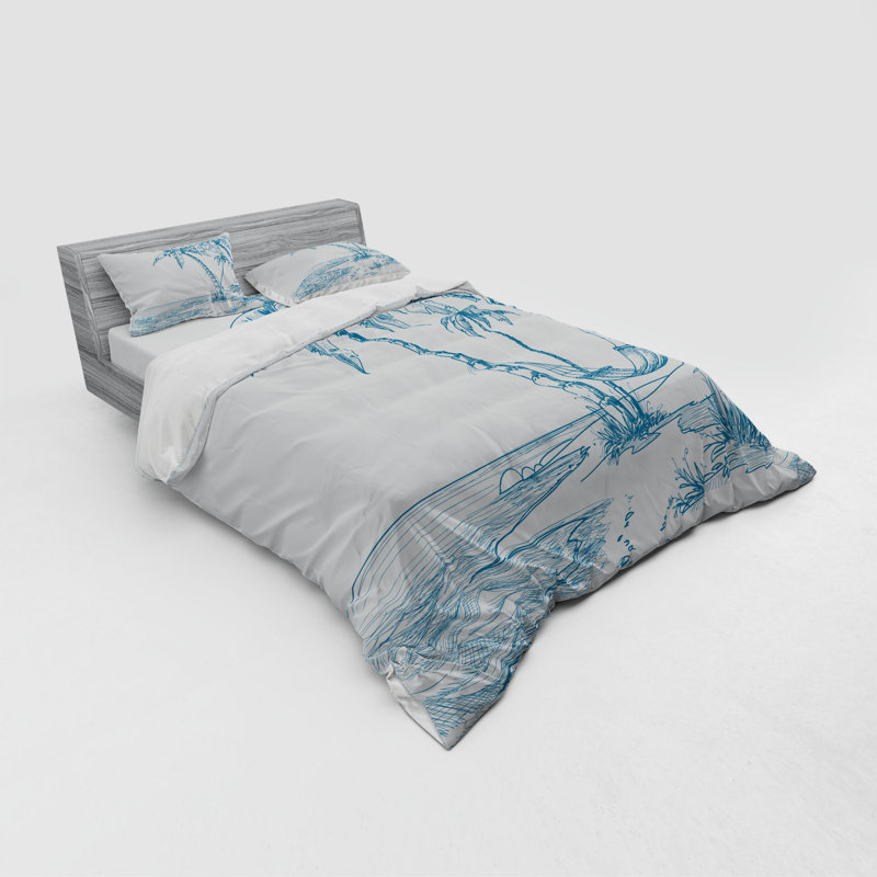 Coastal Duvet Cover, Queen Duvet Cover + 3 Additional Pieces