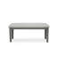 Banc de table de salle à manger gris 6 pièces pour salle à manger - contemporain avec chaises rectangulaires