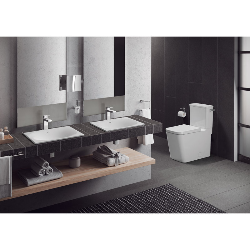 Alpine White Ceramic Rectangular Undermount Bathroom Sink