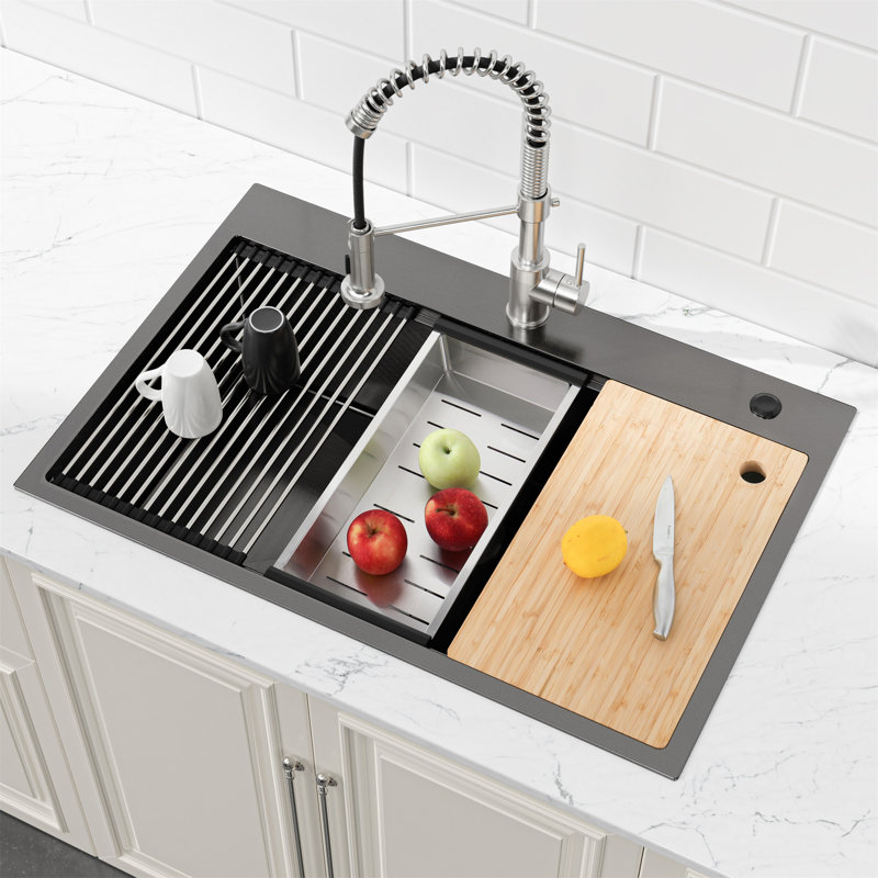 Stainless Steel Kitchen Sink, Black