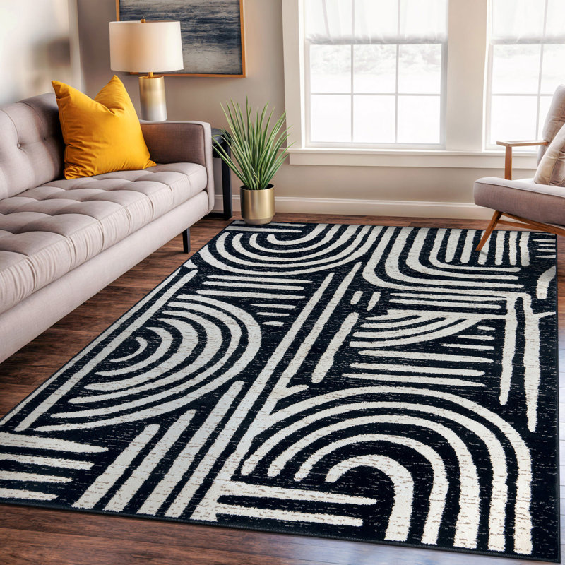 Contemporary Lines Area Rug, Rectangle 5' x 7'