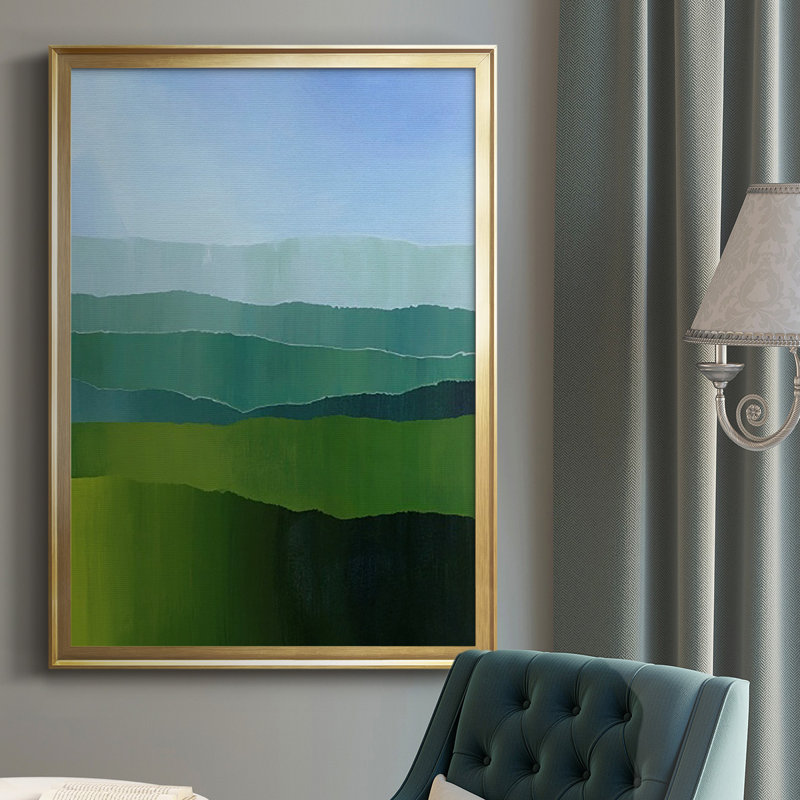 Blue Ridge Fade II - impression d'un seul cadre photo, Or, H 42,5 po x l 30,5 po x P 1,25 po