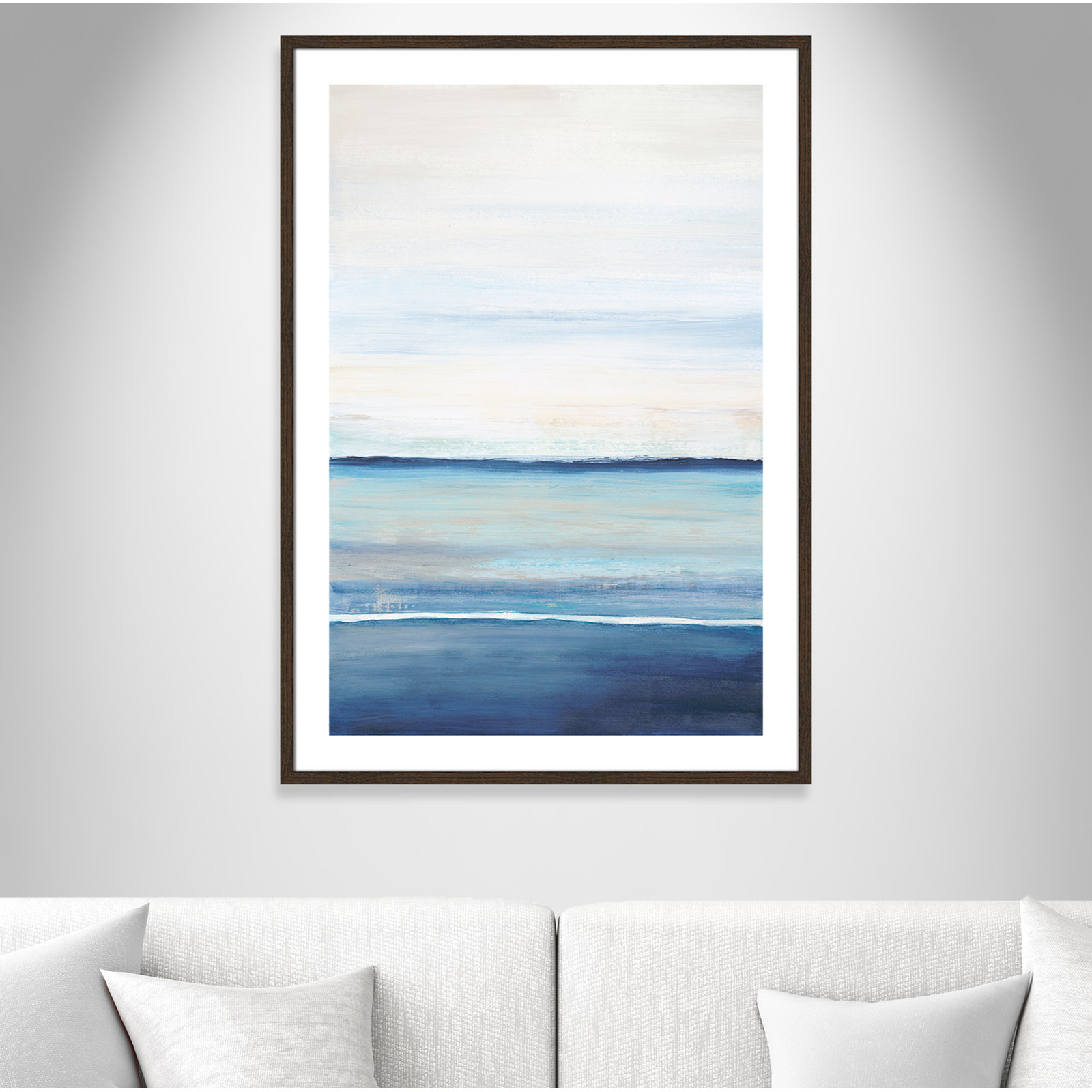 Emmit "Distant Whispers" Print by Filippo Ioco, Walnut Wood Framed Paper, 41.5" H x 29.5" W x 0.75" D