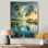 Green Palm Trees Serenity II - palmiers et palmiers, art mural