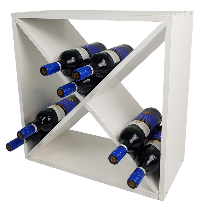 Janice Floor Wine Bottle Rack, White